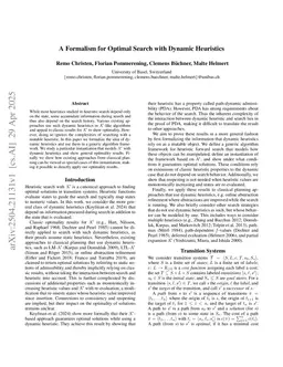 A Formalism for Optimal Search with Dynamic Heuristics (Extended Version)