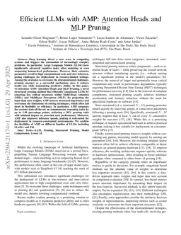Efficient LLMs with AMP: Attention Heads and MLP Pruning