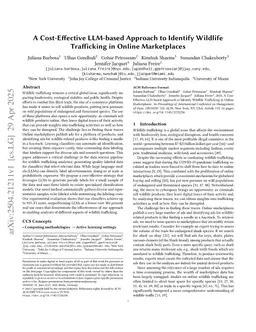 A Cost-Effective LLM-based Approach to Identify Wildlife Trafficking in Online Marketplaces