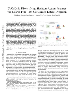 CoCoDiff: Diversifying Skeleton Action Features via Coarse-Fine Text-Co-Guided Latent Diffusion
