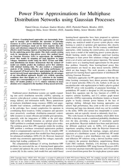 Power Flow Approximations for Multiphase Distribution Networks using Gaussian Processes