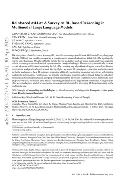 Reinforced MLLM: A Survey on RL-Based Reasoning in Multimodal Large Language Models