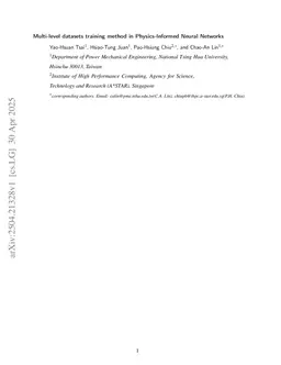 Multi-level datasets training method in Physics-Informed Neural Networks