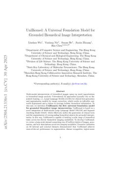 UniBiomed: A Universal Foundation Model for Grounded Biomedical Image Interpretation