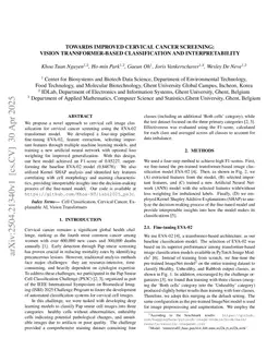 Towards Improved Cervical Cancer Screening: Vision Transformer-Based Classification and Interpretability