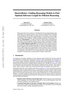 ShorterBetter: Guiding Reasoning Models to Find Optimal Inference Length for Efficient Reasoning