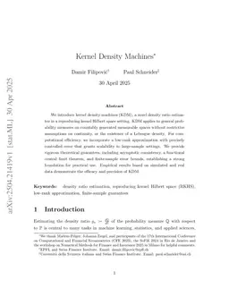 Kernel Density Machines