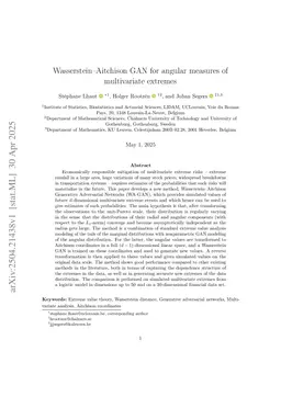 Simulation of Multivariate Extremes: a Wasserstein-Aitchison GAN approach
