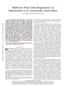 Multiview Point Cloud Registration via Optimization in an Autoencoder Latent Space
