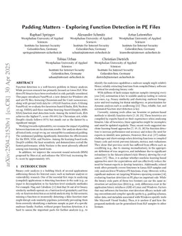 Padding Matters -- Exploring Function Detection in PE Files