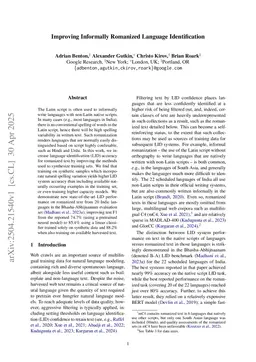 Improving Informally Romanized Language Identification