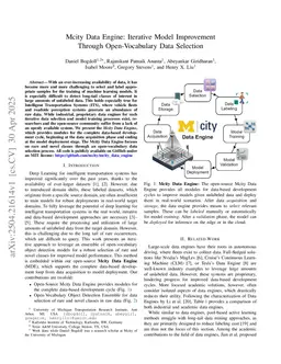 Mcity Data Engine: Iterative Model Improvement Through Open-Vocabulary Data Selection