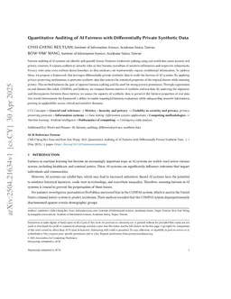 Quantitative Auditing of AI Fairness with Differentially Private Synthetic Data