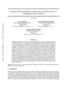 Vision Transformers in Precision Agriculture: A Comprehensive Survey