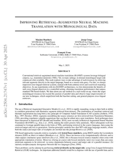 Improving Retrieval-Augmented Neural Machine Translation with Monolingual Data