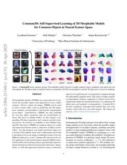 Common3D: Self-Supervised Learning of 3D Morphable Models for Common Objects in Neural Feature Space