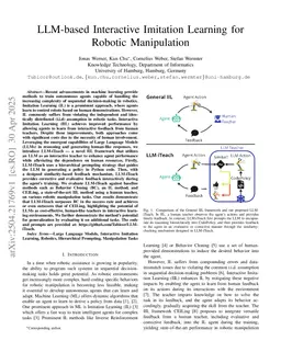 LLM-based Interactive Imitation Learning for Robotic Manipulation