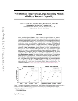 WebThinker: Empowering Large Reasoning Models with Deep Research Capability