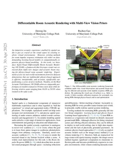 Differentiable Room Acoustic Rendering with Multi-View Vision Priors