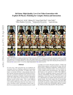 ReVision: Refining Video Diffusion with Explicit 3D Motion Modeling