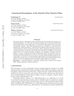 Variational Formulation of Particle Flow