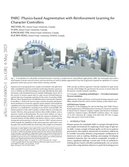 PARC: Physics-based Augmentation with Reinforcement Learning for Character Controllers