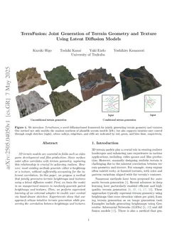 TerraFusion: Joint Generation of Terrain Geometry and Texture Using Latent Diffusion Models