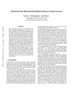Polynomial-Time Relational Probabilistic Inference in Open Universes