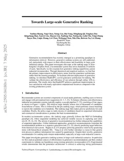 Towards Large-scale Generative Ranking