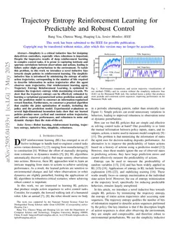 Trajectory Entropy Reinforcement Learning for Predictable and Robust Control