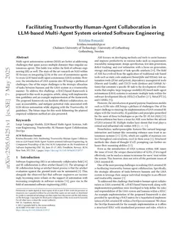 Facilitating Trustworthy Human-Agent Collaboration in LLM-based Multi-Agent System oriented Software Engineering