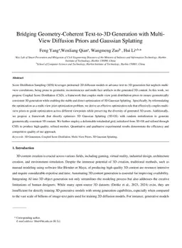 Bridging Geometry-Coherent Text-to-3D Generation with Multi-View Diffusion Priors and Gaussian Splatting
