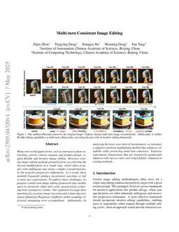 Multi-turn Consistent Image Editing