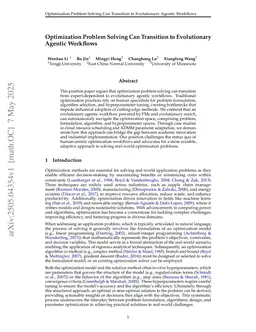 Optimization Problem Solving Can Transition to Evolutionary Agentic Workflows