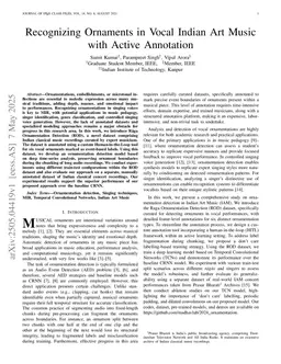 Recognizing Ornaments in Vocal Indian Art Music with Active Annotation