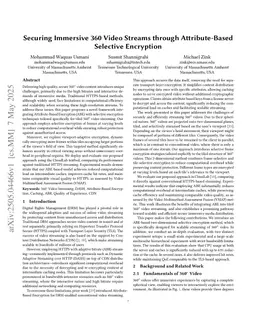 Securing Immersive 360 Video Streams through Attribute-Based Selective Encryption