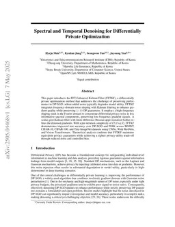 Fast Fourier Transform-Based Spectral and Temporal Gradient Filtering for Differential Privacy