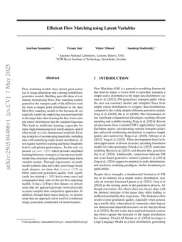 Efficient Flow Matching using Latent Variables