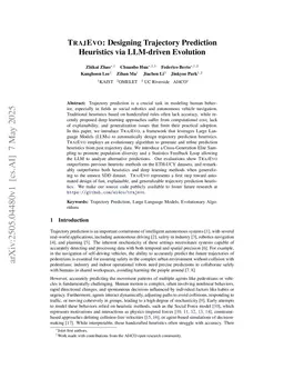TrajEvo: Designing Trajectory Prediction Heuristics via LLM-driven Evolution