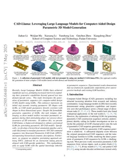 CAD-Llama: Leveraging Large Language Models for Computer-Aided Design Parametric 3D Model Generation