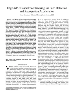 Edge-GPU Based Face Tracking for Face Detection and Recognition Acceleration