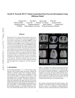Text2CT: Towards 3D CT Volume Generation from Free-text Descriptions Using Diffusion Model