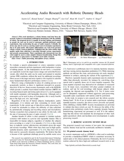 Accelerating Audio Research with Robotic Dummy Heads