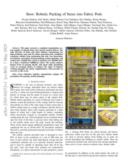 Stow: Robotic Packing of Items into Fabric Pods
