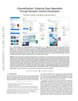 ChannelExplorer: Exploring Class Separability Through Activation Channel Visualization