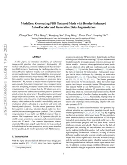 MeshGen: Generating PBR Textured Mesh with Render-Enhanced Auto-Encoder and Generative Data Augmentation