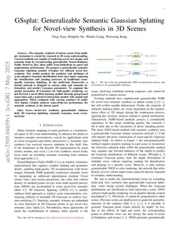 GSsplat: Generalizable Semantic Gaussian Splatting for Novel-view Synthesis in 3D Scenes