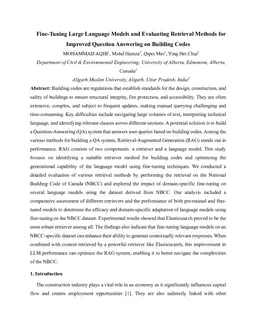 Fine-Tuning Large Language Models and Evaluating Retrieval Methods for Improved Question Answering on Building Codes
