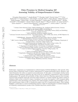 False Promises in Medical Imaging AI? Assessing Validity of Outperformance Claims