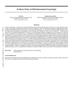 Is there Value in Reinforcement Learning?